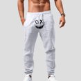 thumbnail image 2 of Zszcpp Summer Pants For Mens 2025 Cropped Simple Style Long Suitable Cartoon Print Daily Life Lounge Trousers Casual Trouser, 2 of 5