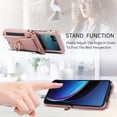 thumbnail image 2 of Decase Fashion Hybrid Phone Case Compatible with Motorola Razr+ 2024 Wallet Cover with Ring Crossbody Wrist Strap Lanyard Credit Card Holder Slot Fits for Motorola Razr+ 2024 Women Men,Rosegold, 2 of 9