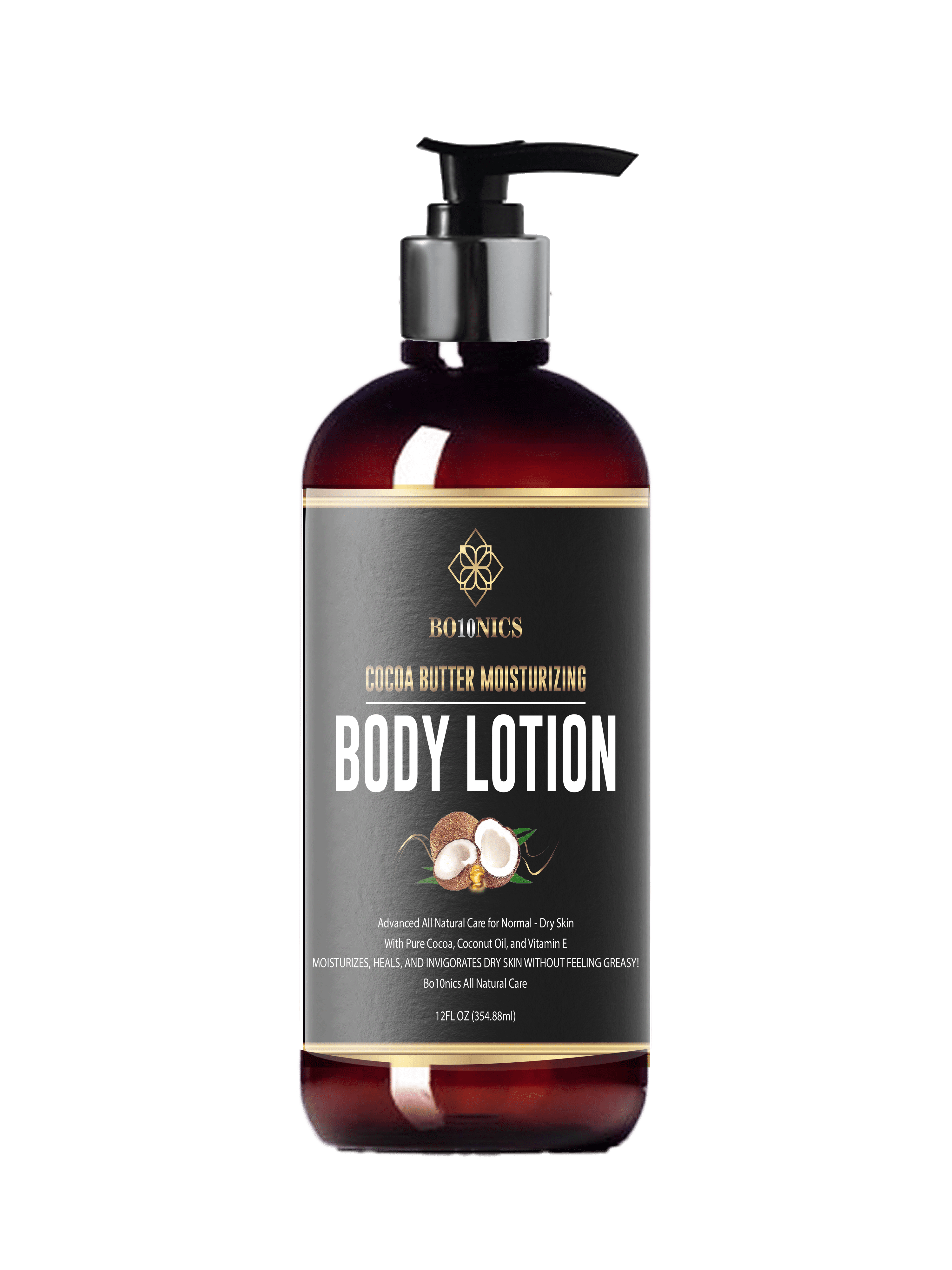 BO10NICS Dry Skin Moisturizing Body Lotion with Cocoa Butter, Coconut