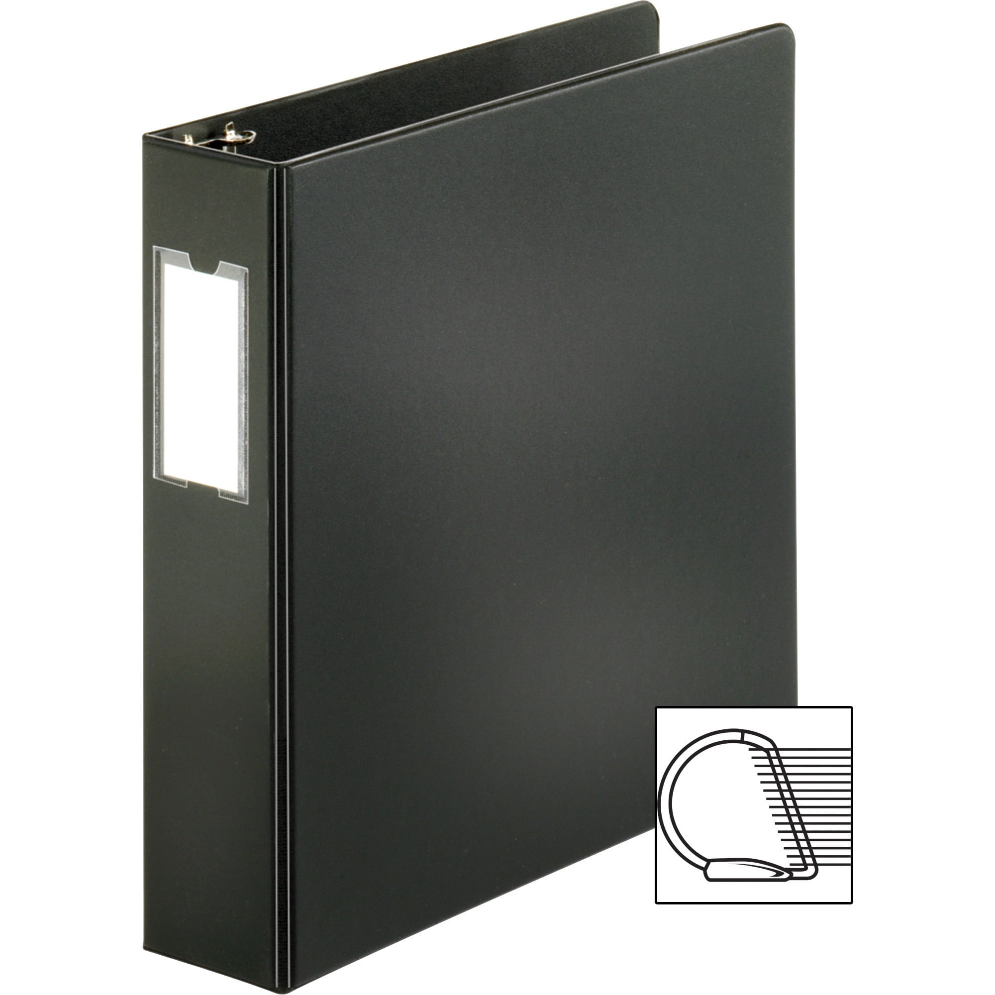 Sparco Vinyl DRing Binder 2"Capacity 81/2"x11" Black 07501