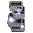thumbnail image 2 of MULTILEVEL CONCRETE CASCADING FOUNTAIN WITH 3 COOL WHITE LED LIGHTS, 2 of 5