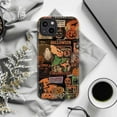 thumbnail image 6 of Retro Halloween Comic Phone Case, Spooky Pumpkin Ghost Party Collage Protective Cover for iPhone 16 15 14 13 12 11 Pro Max Plus Mini, 6 of 6