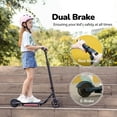 thumbnail image 5 of Kid Electric Scooter for Age 6-14, 150W with 2 Speeds (6/10 Mph), 2600mAh battery, Colorful Lights, Gift for Kid, Black, 5 of 7