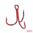 thumbnail image 3 of 20pcs 3 Claw Strong Sharp Round bend Metal Fishing Hooks Outdoor Tuna Triple Treble Angling Barbs, 3 of 7