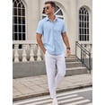 thumbnail image 3 of COOFANDY Short Sleeve Dress Shirts for Men Business Casual Shirts Regular Fit Button Down Shirt Fashion, 3 of 7