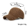 thumbnail image 3 of Women's Baseball Caps Fashion Women Men Sport Solid Color Keep Warm Winter Plush Beach Baseball Cap Hip Hop Hat Sun Hat, Women's Accessories Baseball Caps, 3 of 5