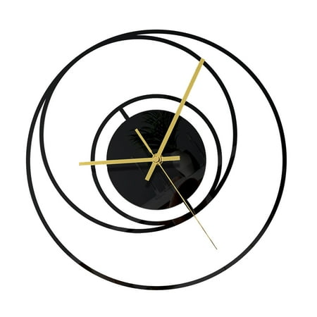 ELAYARD Mute Black Acrylic Wall Hanging Clock Lightweight Modern Wall Decor