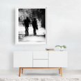 thumbnail image 2 of Blurred Sentinels - Athens Greece Photography Silhouette Abstract Black and White Forest Nature White Framed Wall Art Print 8 x 10 inches, 2 of 3