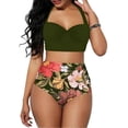 thumbnail image 1 of Traje de baño bikini de verano para mujer, sexy, con relleno, sujetador push-up, de talle alto, dos piezas, ropa de playa., 1 of 2