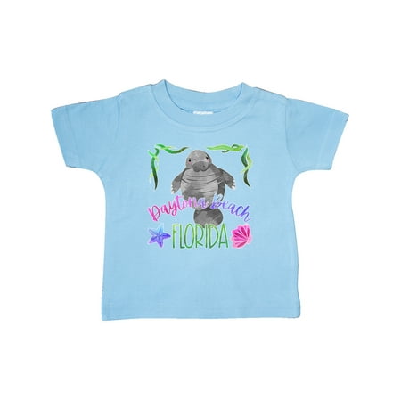 

Inktastic Daytona Beach Florida Cute Swimming Manatee Gift Baby Boy or Baby Girl T-Shirt