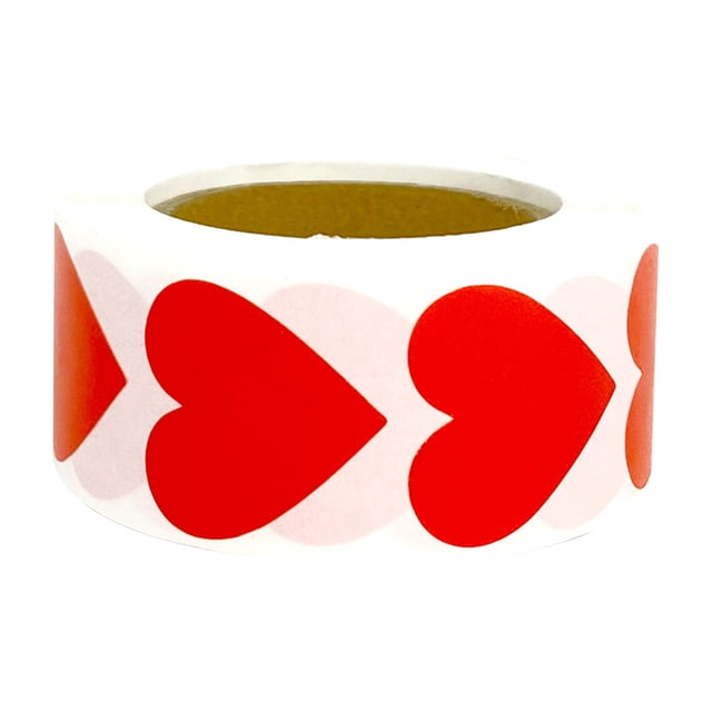 Stickers 2 Blank Heart Self Roll for Heart Shaped Labels and – Versatile Craft Sticker Roll for DIY Projects and Organization