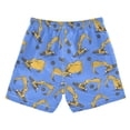 thumbnail image 2 of Excavator Blue Pattern Swim Trunks Quick Dry Beach Pool Board Shorts Lightweight Stylish Print Sizes 2T to XL, 2 of 8