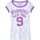 thumbnail image 1 of Camiseta Adornada Aeropostale con Purpurina New York 9 para Mujer Color Morado Grande, 1 of 1