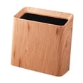 thumbnail image 4 of Papelera con veta de madera, papelera para baño, cocina, interior y exterior. Amarillo, 4 of 9
