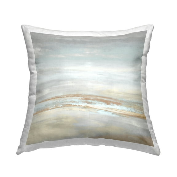 Stupell Industries Abstract Beach Coast Square Decorative Printed Throw Pillow, 18 x 18