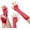 Red, variant on 2 Pairs Women Fishnet Gloves,Long and Short Set Mesh Fingerless Gloves for 80s Theme Party Halloween Costume