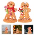 thumbnail image 3 of MOVTOTOP Gingerbread Man Ornament Resin Small Signs Multi 7.0x5.0x3.5in 2Pcs, 3 of 8