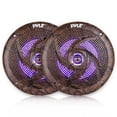 thumbnail image 3 of Pyle Marine DIN Bluetooth MP3 USB AUX Camo AM/FM Radio, 6x 6.5" Waterproof Camouflage LED Speakers, Elite Series 4-Channel Amplifier, Stereo Cover, Enrock Antenna, 18-G 50 Ft Wire, Amp Install Kit, 3 of 8