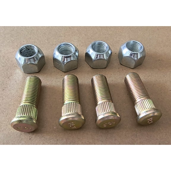 4pcs 1/2"-20 Wheel Stud 116-1696 with Lug Nuts Replacement for Toro Exmark Aerators Staris Lazer Z E S X Staris Lawn Mower