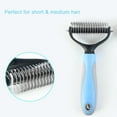 thumbnail image 3 of Mistaha Double-sided Pet Grooming Brush Pet Dematting Comb Undercoat Rake Shedding Brush for Pets Mats, 3 of 7