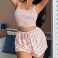 thumbnail image 4 of B91xZ Women's Plus Size Satin Pajama Set Two-piece Sleepwear Button-Down Pajama Set,Pink M, 4 of 5