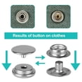 thumbnail image 4 of 100pcs 15mm Stainless Steel Fastener Snap, Press Stud Cap Button, Marine Boat Canvas Line, Leather Craft Sewing, Silver, 4 of 8
