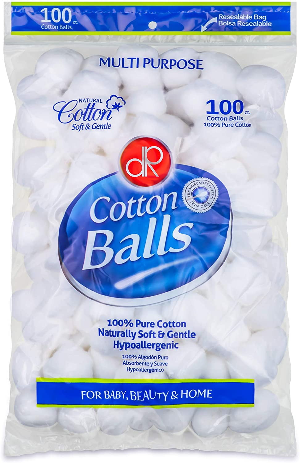 Cliganic Super Jumbo Cotton Balls (200 Count) - Hypoallergenic, Absorbent,  Large Size, 100% Pure