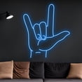 thumbnail image 3 of Handmadetneonsign Custom I Love You Sign Language Neon Sign, I Love You Hand Neon Light, Love You, 3 of 5