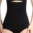 thumbnail image 1 of Ropa moldeadora de cintura para mujer con cintura envolvente para apoyo posparto y recuperación de la pérdida de peso (negro),XL/XXL, 1 of 5