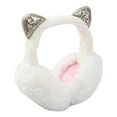 thumbnail image 4 of Riforla Cute Animal Earmuffs Winter Warm Outdoor Ear Covers Headband Earwarmer with Cat Ears Design White, 4 of 4