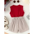 thumbnail image 3 of Bagilaanoe 2pcs Toddler Baby Girl Shorts Set Sleeveless Tank Tops + Shorts 6M 12M 18M 24M 3T 4T Kids Casual Summer Clothes, 3 of 8