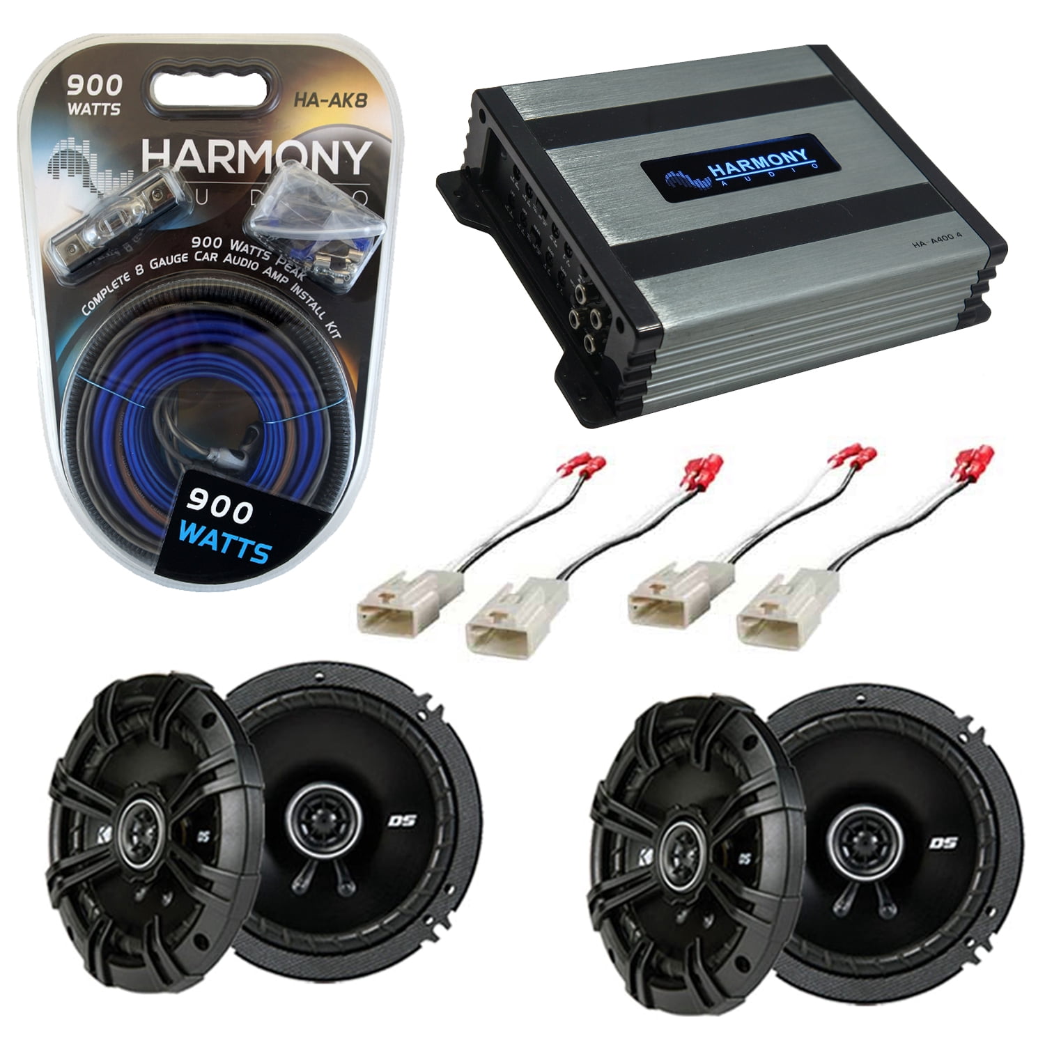 Harmony Audio Kicker DSC68 Speaker & Amp Bundle For Ford Expedition 1997-1998 - Complete Factory Replacement Kit
