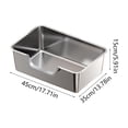 thumbnail image 3 of Kraoden Stainless Steel Cat Litter Box with High Sides, Odor Control, Anti-Scatter Design, Non-Slip Bottom, Large Capacity for Easy Cleaning, Ideal for All Cat Litter Types, 3 of 6