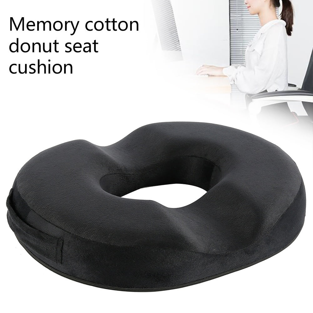 Soft Memory Foam Donut Seat Cushion Pillow Chair Pad Relief Hip Pain Coffee