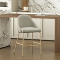 thumbnail image 2 of Gracie Stone and Gold Leatherette Counter Stool  with Steel Legs, 2 of 10