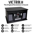 thumbnail image 3 of Reproductor de Discos Victrola Bluetooth clásico 8 en 1 Navigator con Codificación USB y Tocadiscos, 3 of 5