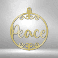 thumbnail image 2 of Peace Ornament Steel Sign Laser Cut Powder Coated Home & Office Metal Wall Decor Multiple Sizes & Colors, 2 of 5