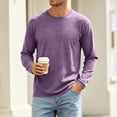 thumbnail image 6 of cfhntfmh Men's Oversized T-Shirts Vintage Washed Casual Pocket Tee Long Sleeve Crewneck Spring Tops Big and Tall, 6 of 8