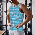 thumbnail image 5 of Logiee Dolphin Print Men's Workout Tank Top,Quick Dry Workout Tank Top,Gym Muscle Tee,Fitness Bodybuilding Sleeveless T Shirt-Large, 5 of 7
