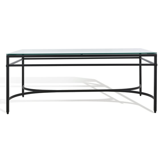 Safavieh Abelard Glam Glass Cocktail Table, Black