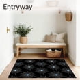 thumbnail image 3 of ODIKA 5'x7' Machine Washable Non-Slip Area Rug, Abstract Cosmic Starburst Design with Radiating Wave High Traffic Rug, Black, 599110, 3 of 7
