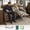 Orange, variant on MCombo 63" Wall Hugger Power Loveseat Recliner for Small Spaces, RV, 360° Swivel Tray Table, Armrest Storage, Orange