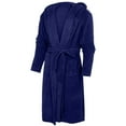 thumbnail image 5 of Cozyvia Women's Hooded Fleece Robe, Plush Fleece Long Bath Robe with Hood, Soft Warm SPA Bathrobe - Royal Blue L, 5 of 6