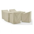 thumbnail image 2 of Crosley Furniture 5PC Vinyl Outdoor Dining Furniture Cover Set in Tan, 2 of 11
