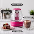 thumbnail image 4 of OVENTE 1.5L Glass Electric Kettle Water Boiler, Pink KG83F, Fast Boiling, Borosilicate Glass, BPA-Free, Blue LED, Auto Shut-Off, Boil-Dry Protection, Removable Filter, 360° Base, 1100W, 4 of 8