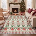 thumbnail image 6 of KUETH 2'x5' Christmas Machine Washable Runner Rug, Non-Slip Rugs for Kitchen, Hallway and Entryway, Beige, 6 of 8