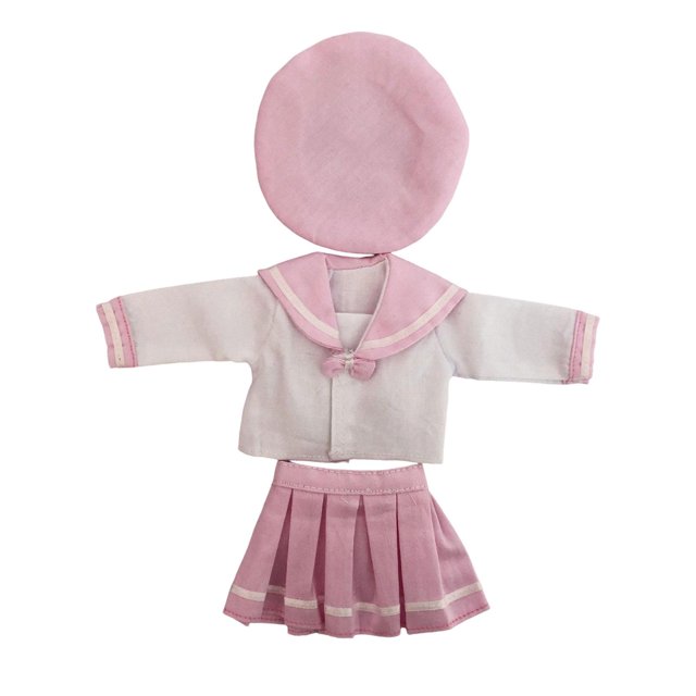Conjunto de ropa de muñeca a la moda, ropa de uso diario, traje de , plisada para muñeca de 30cm, juguete para niña, accesorio de vestir, regalo de cumpleaños Rosado Macarena vestido de muñeca