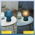 thumbnail image 5 of Mushroom Lamp - Dimmable Small Table Lamp with Glass Shade, Perfect for Living Room, Bedroom, and Home Decor - Blue (Includes Bulb), 5 of 8