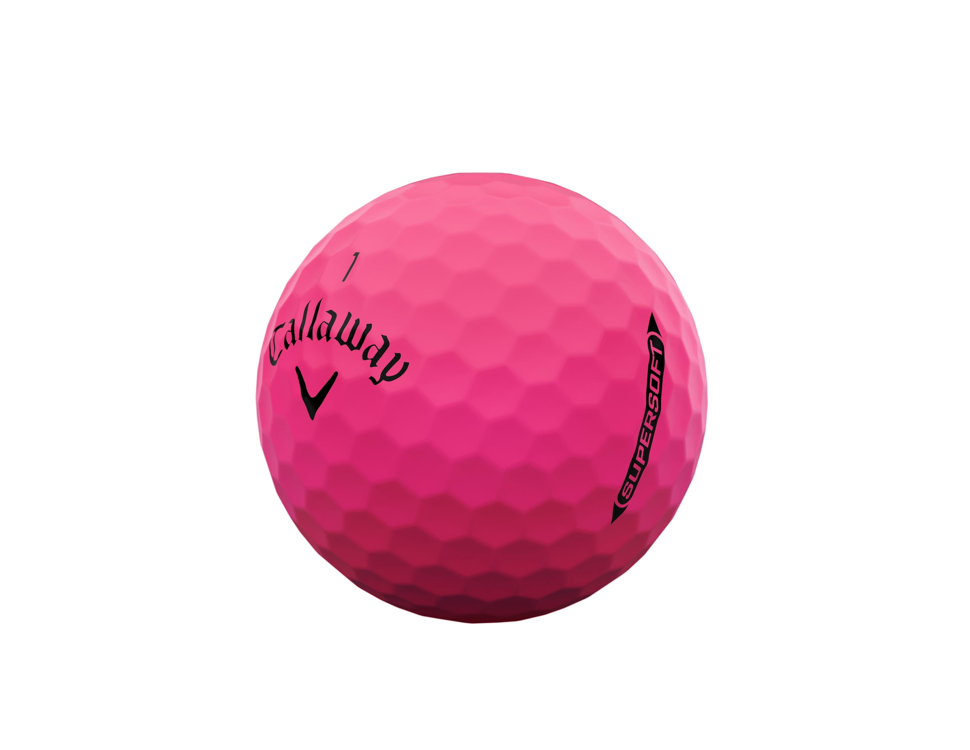 (4 pack) Callaway Supersoft 2025 Golf Balls 12-Pack, Matte Pink