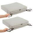thumbnail image 4 of Classic Accessories Montlake FadeSafe Water-Resistant 74 x 23 x 3 Inch Patio Chaise Lounge Cushion Cover, Heather Grey, 4 of 10